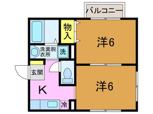 中山手ガ－デンパレスＤ棟の物件間取画像